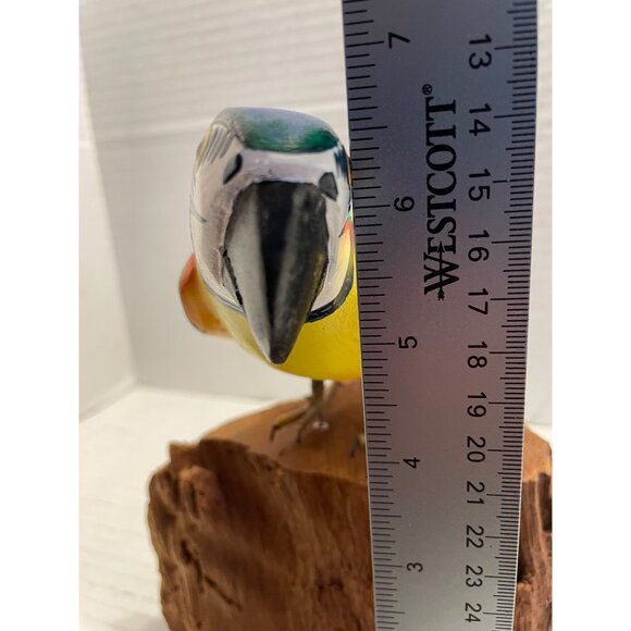 Vintage Brazilian Hand- Crafted Parrot 11" Marked - Picture 16 of 16